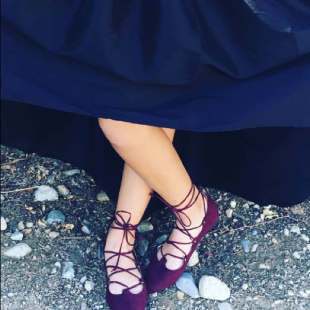 Old Navy tie up Ballet Flats